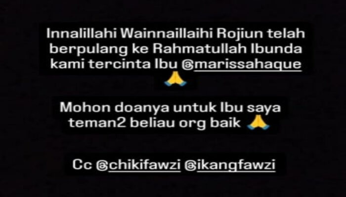 Marissa Haque Meninggal Dunia: Dunia Hiburan Indonesia Berduka