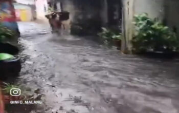 Video Viral Banjir di Kota Malang_ Dampak Hujan Deras pada 6 Desember 2024 ( ngopibareng.id )